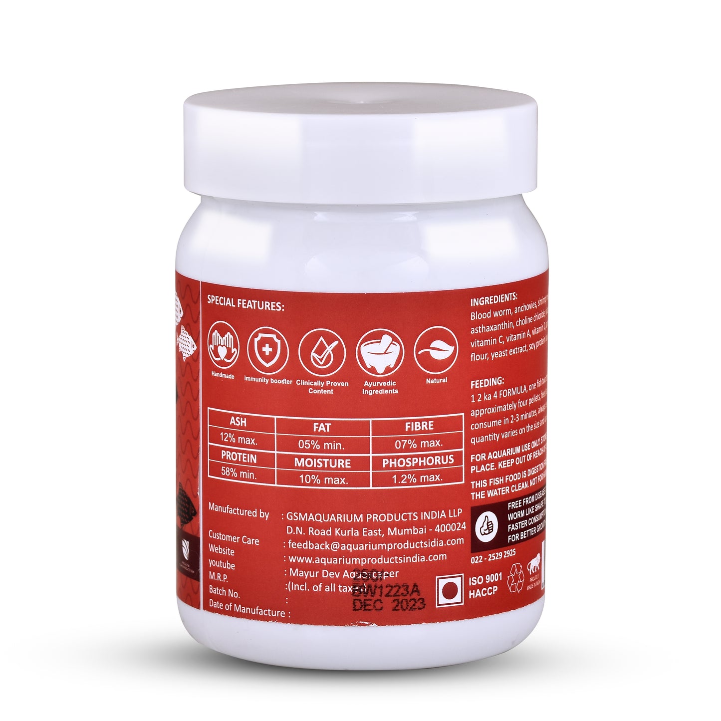 Life Aayu Blood Worm Pellets : High-Quality Blood Worm Pellets Fish Food (Starter Kit)