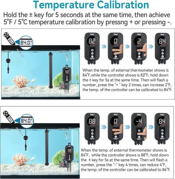 Smart Titanium Heater with Digital LED Controller and Temperature Probe | Memory Function | Intelligent Temperature Control