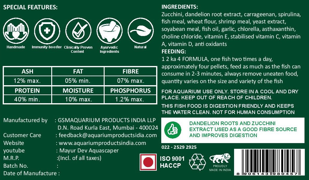 Life Aayu Algae Wafer Fish Food 45g (Starter Kit)