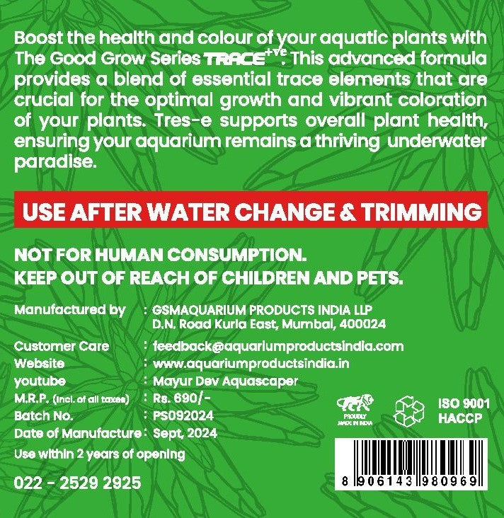 गुड ग्रो सीरीज़ ट्रेस 50ML - पौधों के स्वास्थ्य और रंग को बढ़ावा देता है