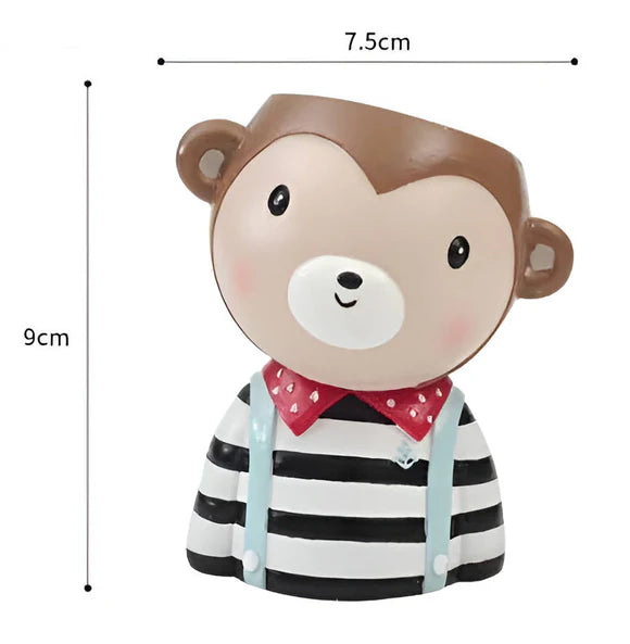 Cute Monkey Face Resin Succulent Pot