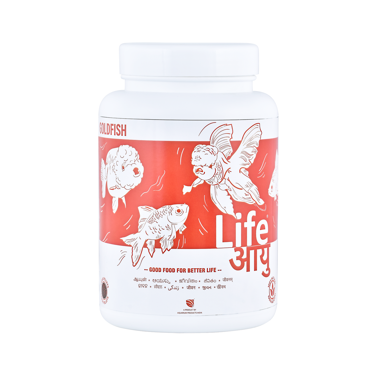 Life AAYU Goldfish Food – Ayurvedic Soft-Sinking Pellets with Tulsi, Papaya & Red Paprika for Color, Digestion & Immunity (100g)