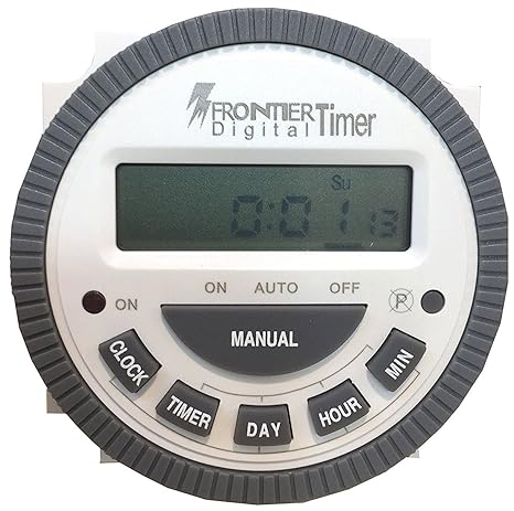 Frontier TM‑619H‑2 Digital Timer Switch – 220–250 VAC, 30A Load, 17 ON/OFF Programs – Industrial & Home Automation for India