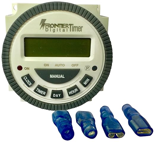 Frontier TM‑619H‑2 Digital Timer Switch – 220–250 VAC, 30A Load, 17 ON/OFF Programs – Industrial & Home Automation for India