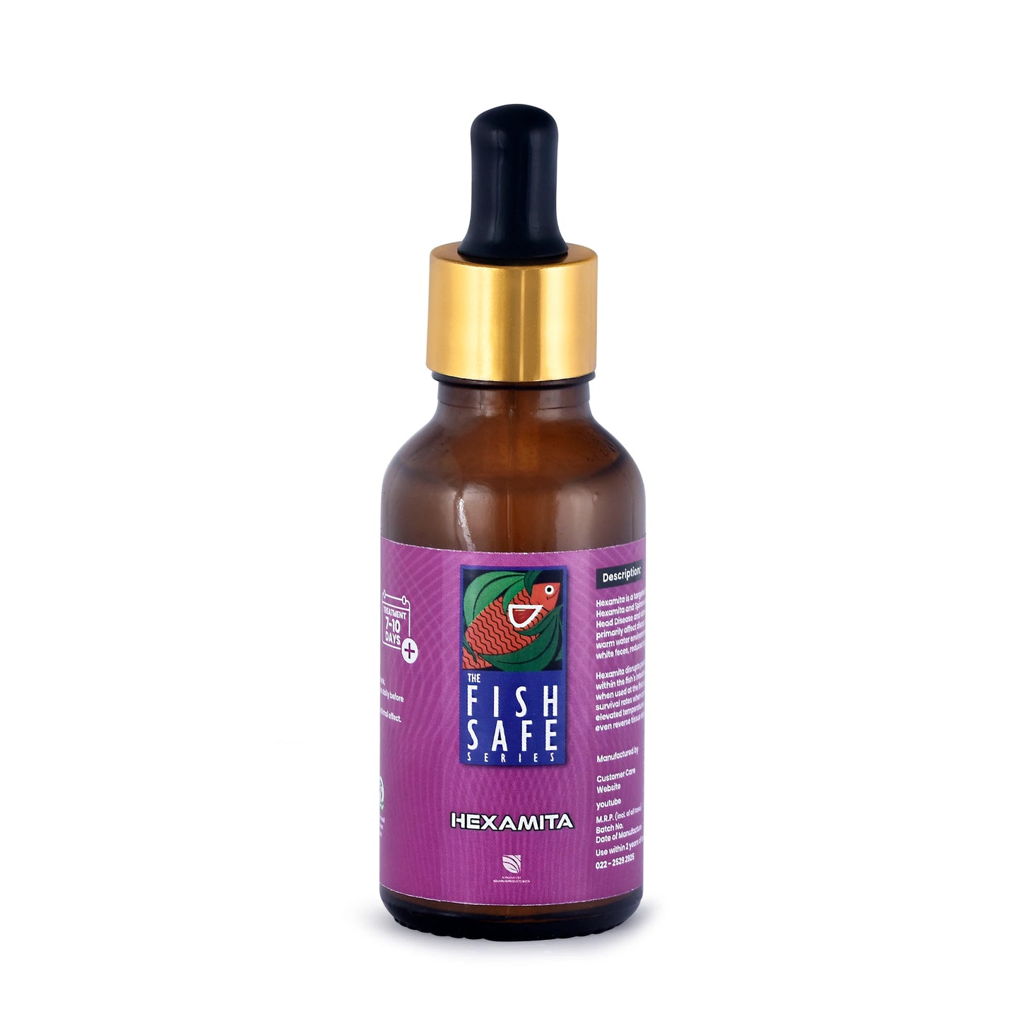 The Fish Safe Hexamita | Advanced Internal Parasite Treatment | For Cichlids & Tropical Fish | 30 ml