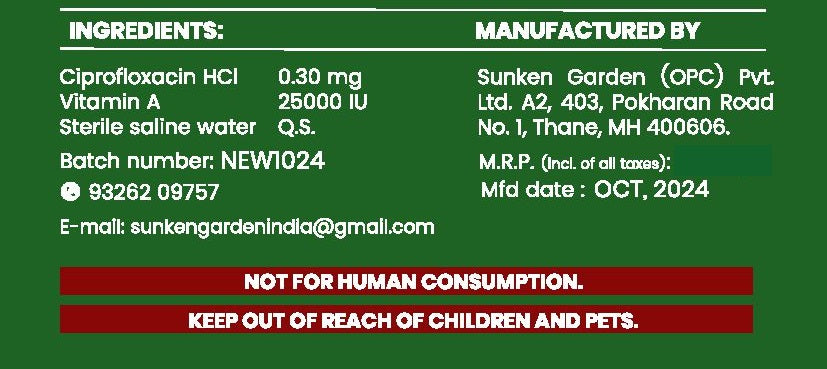 कछुआ और कछुआ आई ड्रॉप - संक्रमण, जलन और दीर्घकालिक सुरक्षा के लिए पशु चिकित्सा-ग्रेड सरीसृप नेत्र देखभाल (15ml)