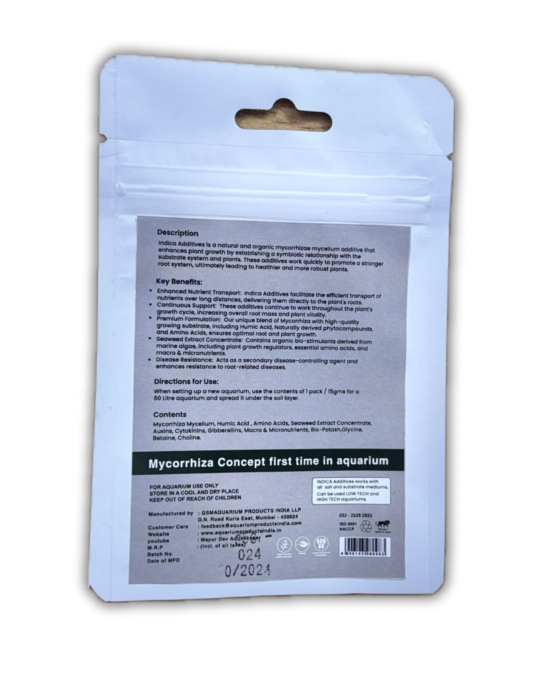 एक्वेरियम पौधों के लिए इंडिका एडिटिव्स - ऑर्गेनिक माइकोराइजा रूट बूस्टर (15 ग्राम)
