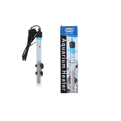 HANA SH-100W Submersible Aquarium Heater – 100W Preset / Adjustable Fish Tank Heater