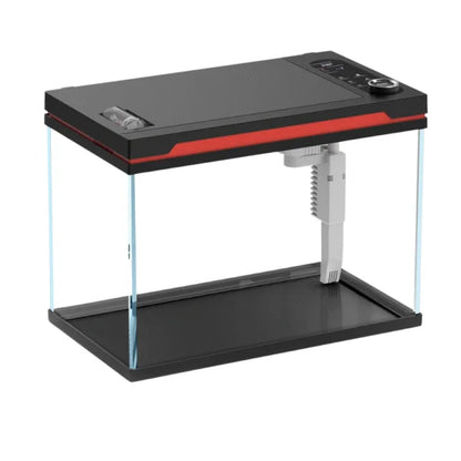 38-Litre Complete Fish Tank Aquarium Kit I Ultra-Clear 5mm Glass Tank I RGB LED Hood with Smart Touch Panel I 3-in-1 Submersible Pump System I Integrated Heater with Temp. Display I Built-in UV Sterilizer I Auto Feeder