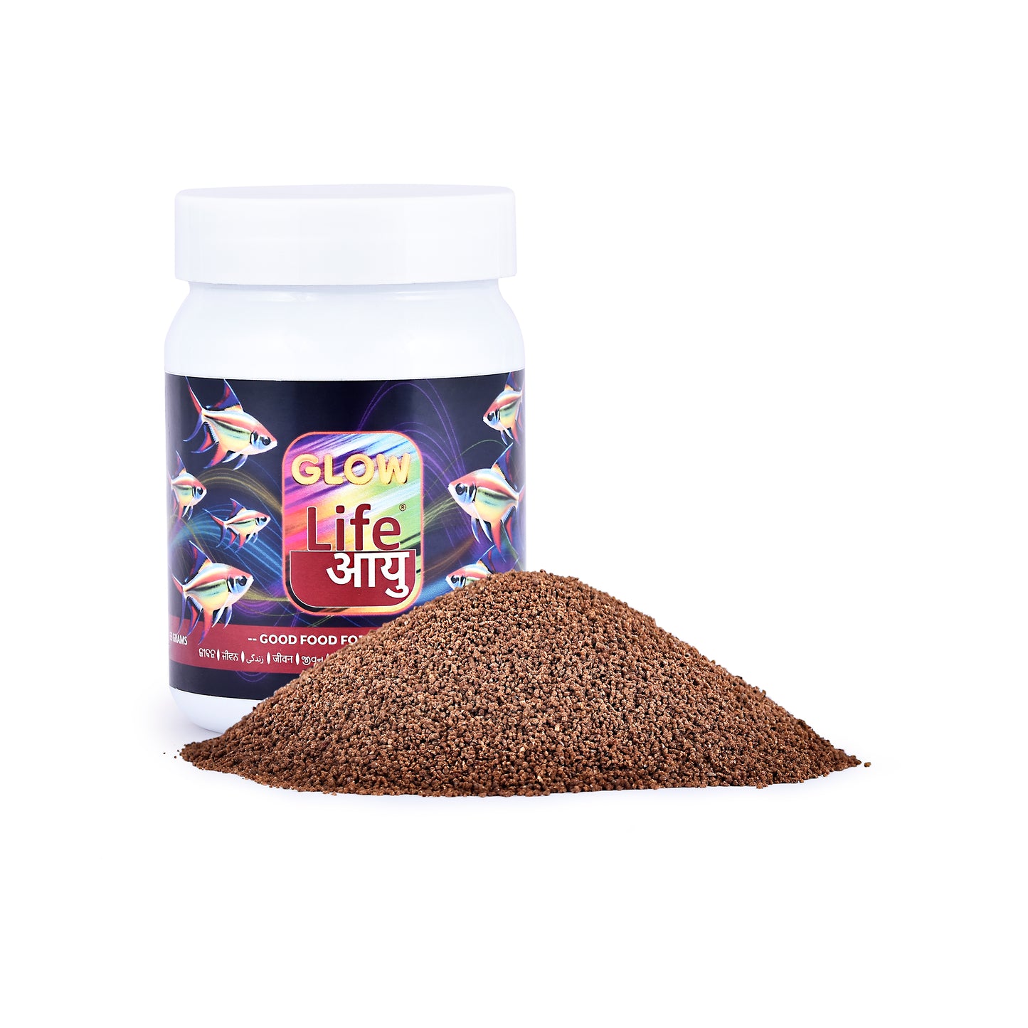 Life Aayu Glow Fish Food 63g - Enhances Color & Health for Aquarium Fish