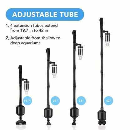 Adjustable Electric Aquarium Gravel Cleaner (5-in-1) | Cleaning Tool Set, Vacuum Water Changer, Sand Washer, Filter Siphon