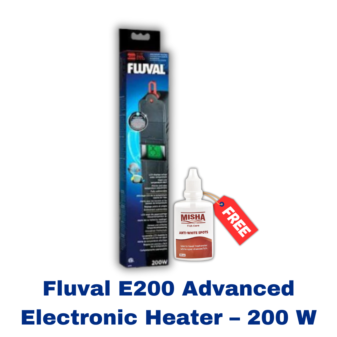 Fluval E200 Advanced Electronic Heater – 250 L (65 US gal) – 200 W