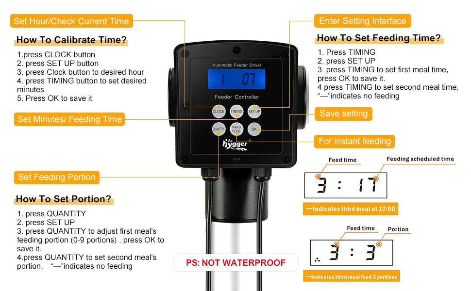 HYGGER HG967 Fish Pond Automatic Feeder