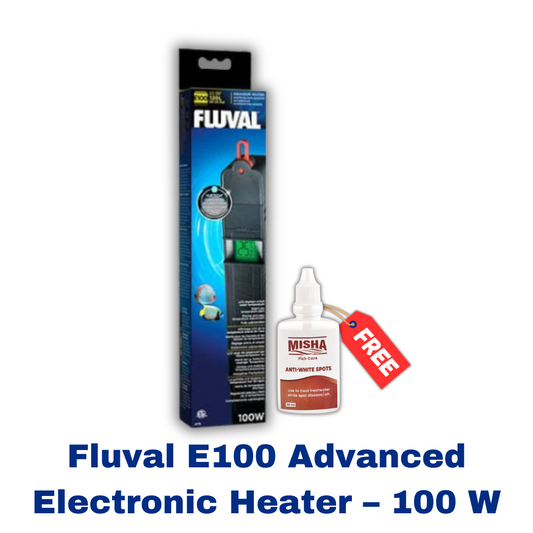 Fluval E100 Advanced Electronic Heater – 120 L (30 US gal) – 100 W