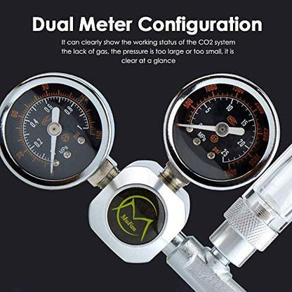 MUFAN CO2 REGULATOR WITHSOLENOID VALVE & DUAL GAUGE
