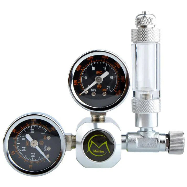 MUFAN CO2 REGULATOR WITHSOLENOID VALVE & DUAL GAUGE