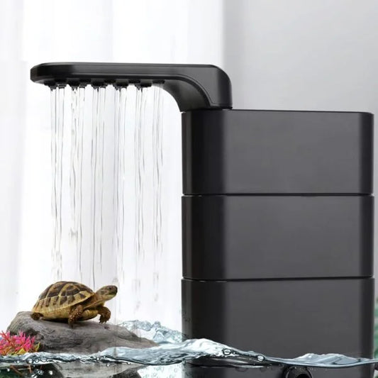 Turtle Tank Filter 8W I 5-in-1 Multifunctional Design I Triple-Layer Filtration System I Shallow Water Compatibility I Adjustable Spray Bar I User-Friendly Maintenance