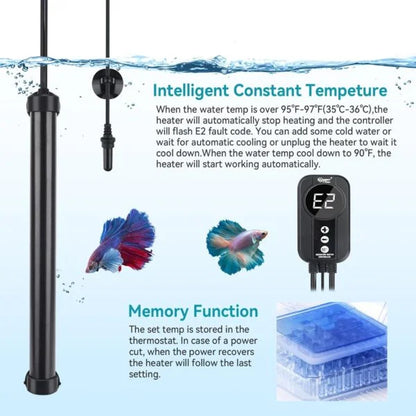 Smart Titanium Heater with Digital LED Controller and Temperature Probe | Memory Function | Intelligent Temperature Control