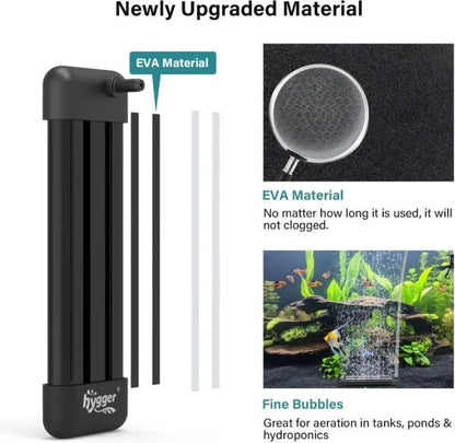 Non-Clogging Fish Aquarium Air Stone | EVA Material | Ultra-Fine Mist Bubble Aeration