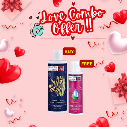 Sunken Garden Tropical Fish Water Conditioner 200 ml only + Sunken Garden 100 ml Anti Chlorine Free