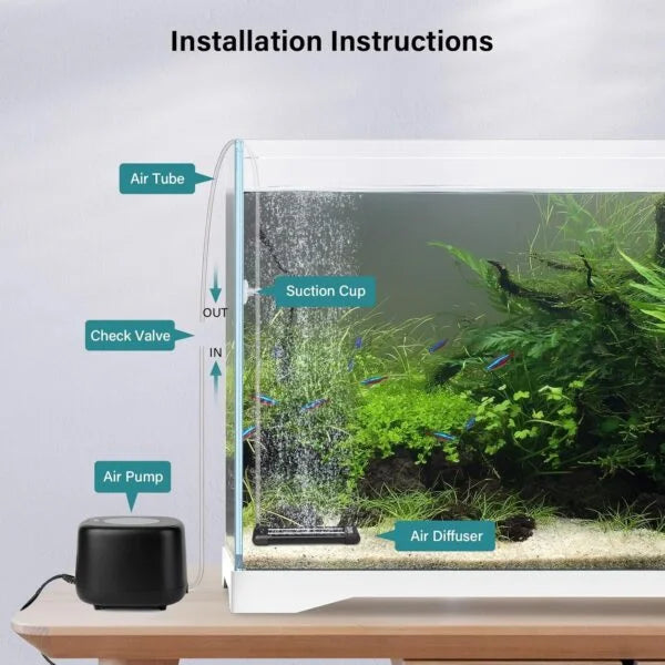 Non-Clogging Fish Aquarium Air Stone | EVA Material | Ultra-Fine Mist Bubble Aeration