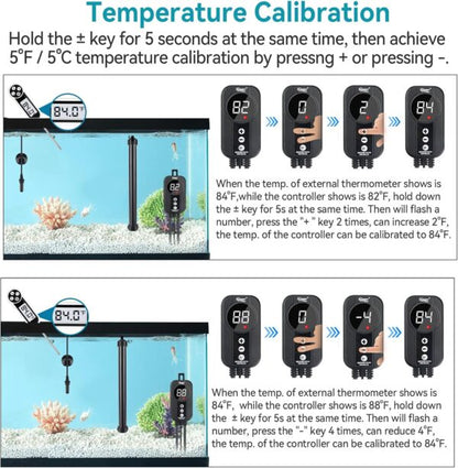 Smart Titanium Heater with Digital LED Controller and Temperature Probe | Memory Function | Intelligent Temperature Control