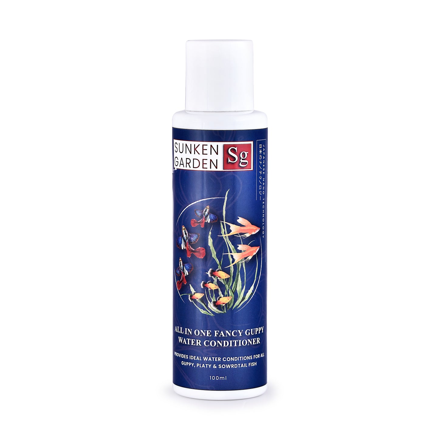 Sunken Garden All In One Fancy Guppy Fish Water Conditioner 200ml only  + Sunken Garden 100 ml Anti Chlorine Free