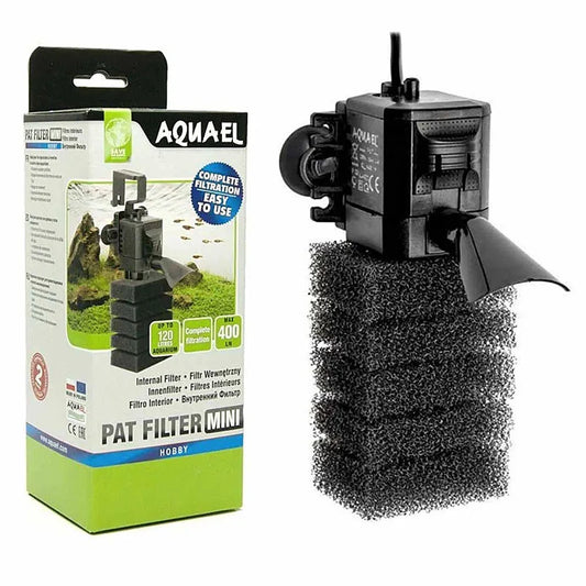 Aquael PAT Filter Mini with packaging on a white background