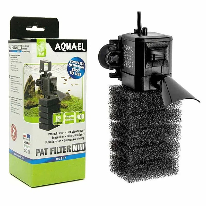Aquael PAT Filter Mini with packaging on a white background