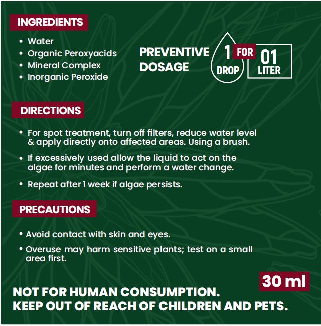 Fish Safe BBA Clear | Spot Treatment for Black Beard Algae | Safe for Planted Tanks