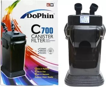 Dophin C700 External Canister Filter for Aquarium – 1520 L/H Flow, 150L Tank Capacity, Dual-Layer Filtration System