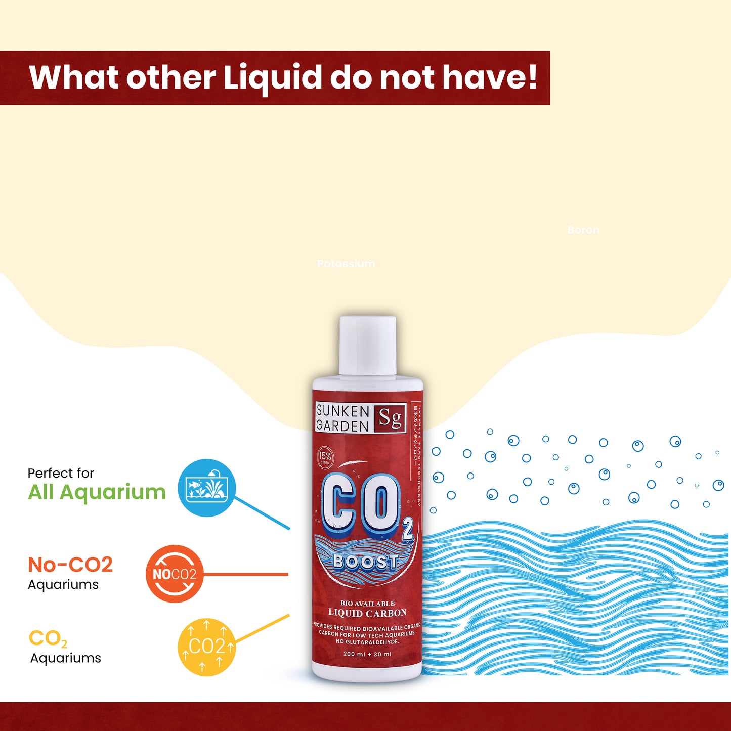 Sunken Garden Liquid CO2 Boost – Organic Carbon Source for Aquatic Plants | Algae-Free Growth | Shrimp Safe |