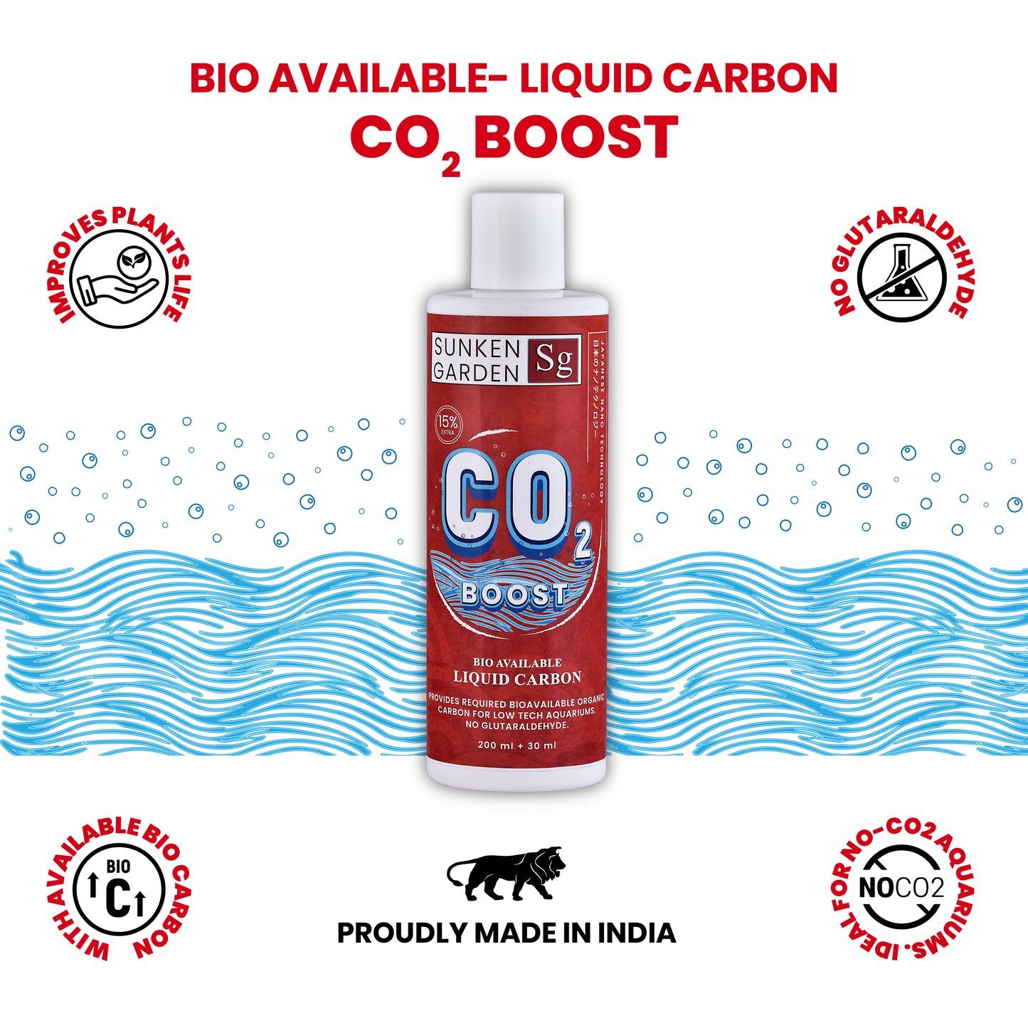 Sunken Garden Liquid CO2 Boost – Organic Carbon Source for Aquatic Plants | Algae-Free Growth | Shrimp Safe |