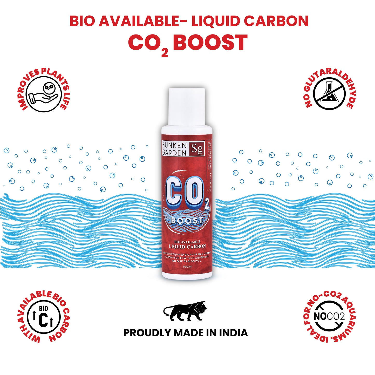 Sunken Garden Liquid CO2 Boost – Organic Carbon Source for Aquatic Plants | Algae-Free Growth | Shrimp Safe |