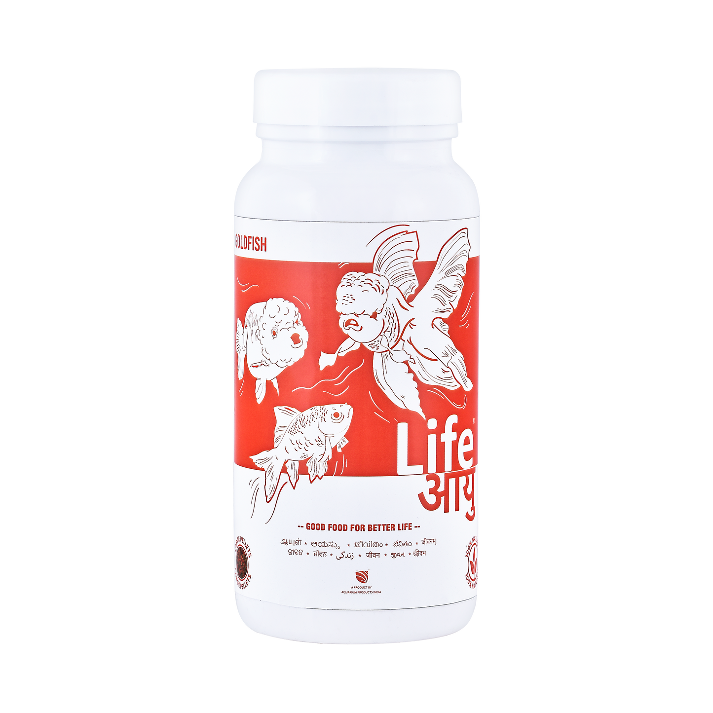 Life AAYU Goldfish Food – Ayurvedic Soft-Sinking Pellets with Tulsi, Papaya & Red Paprika for Color, Digestion & Immunity (100g)