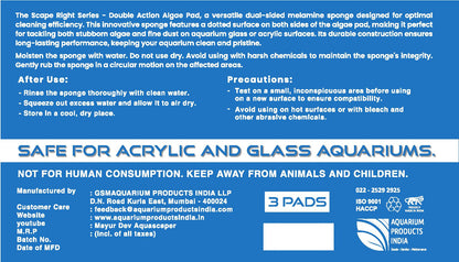 MAYA DOUBLE DOTTED ALGAE CLEANING PAD- AQUARIUM GLASS CLEANER