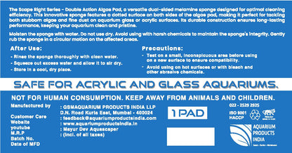 MAYA DOUBLE DOTTED ALGAE CLEANING PAD- AQUARIUM GLASS CLEANER