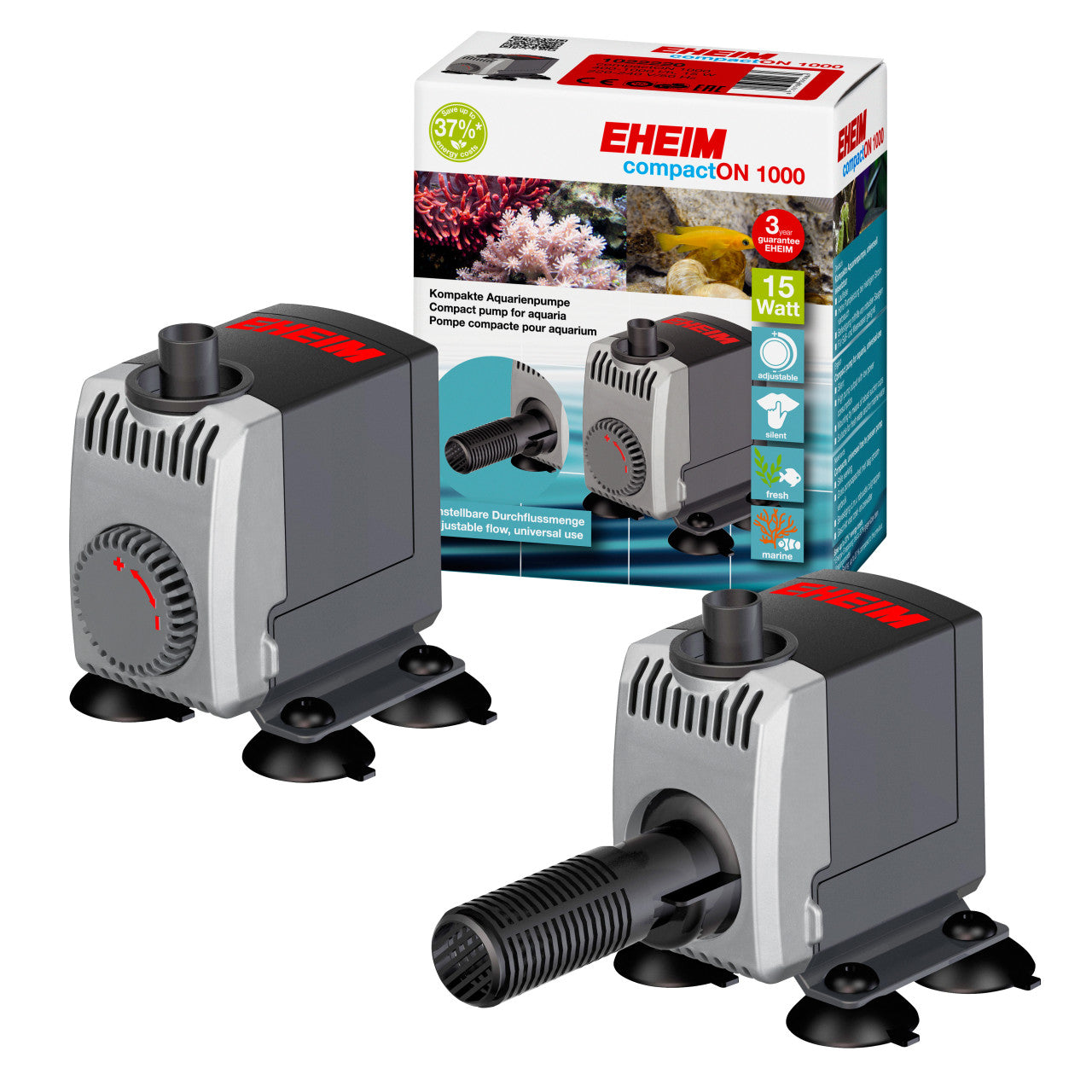 EHEIM compactON Pump High-Performance Compact Aquarium Water Pump for Freshwater & Marine Tanks