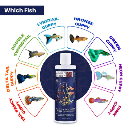Sunken Garden All In One Fancy Guppy Fish Water Conditioner