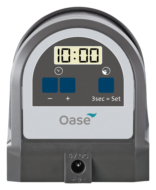 OASE FishGuard Automatic Aquarium Fish Feeder – 12 Feedings/Day, Battery Operated – Ideal for Tropical Tanks, Marine & Freshwater
