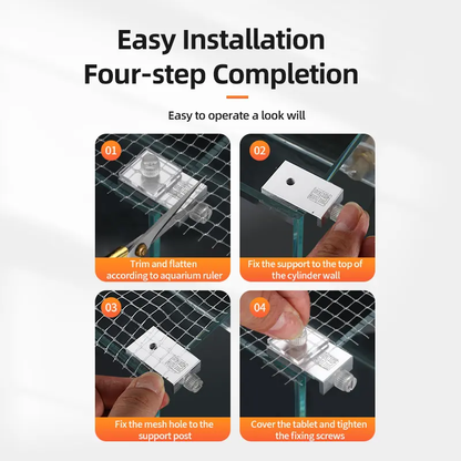 ZRDR Fish Tank Anti-Jump Net and Clips