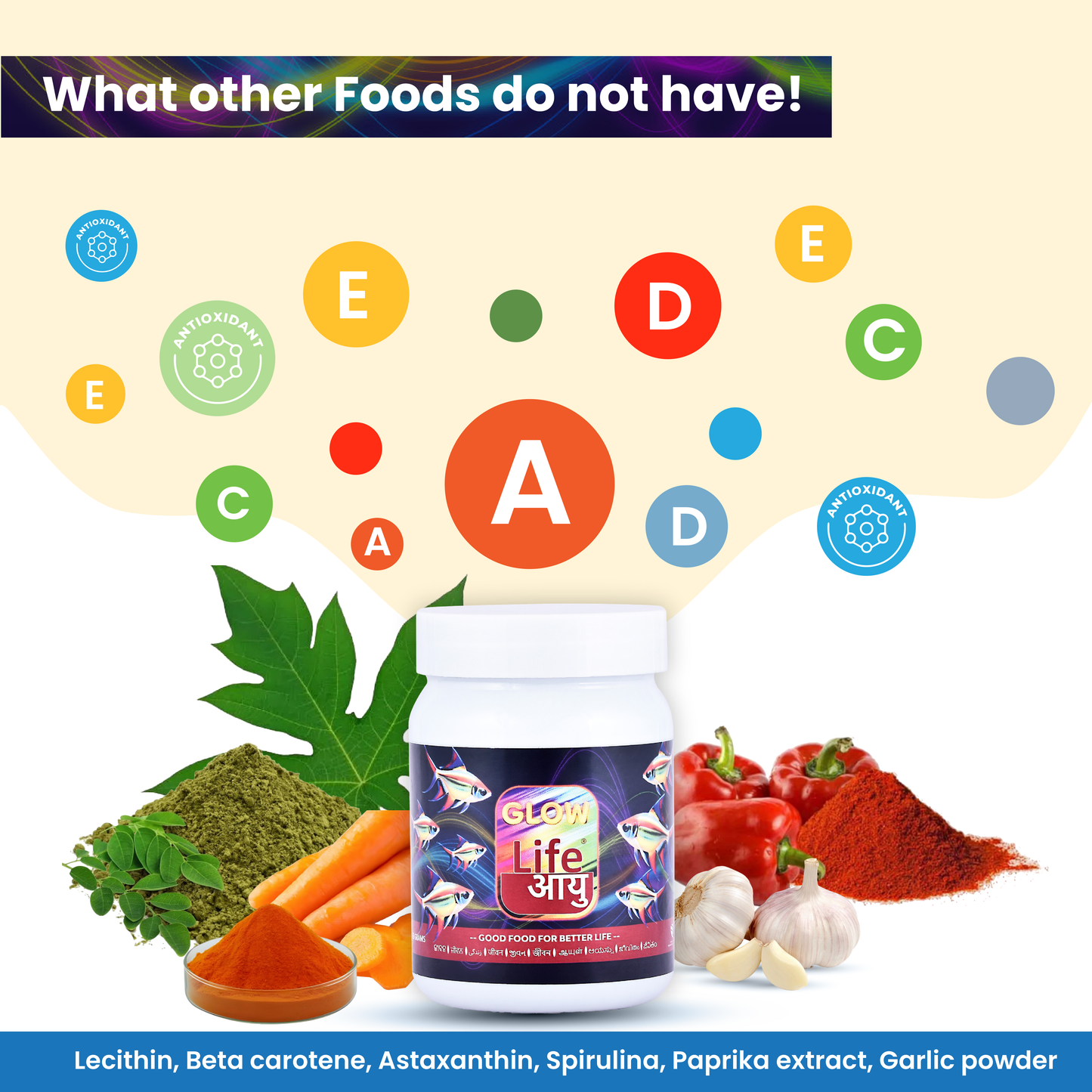 Life AAYU Glow Fish Food – Natural Color Enhancer with Spirulina, Paprika & Beta Carotene | Digestion-Friendly Floating Pellets (63g)