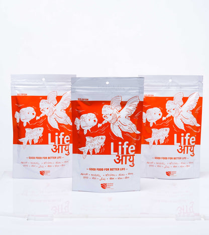 Life Aayu Goldfish Food 100g + Long Life Bottle FREE