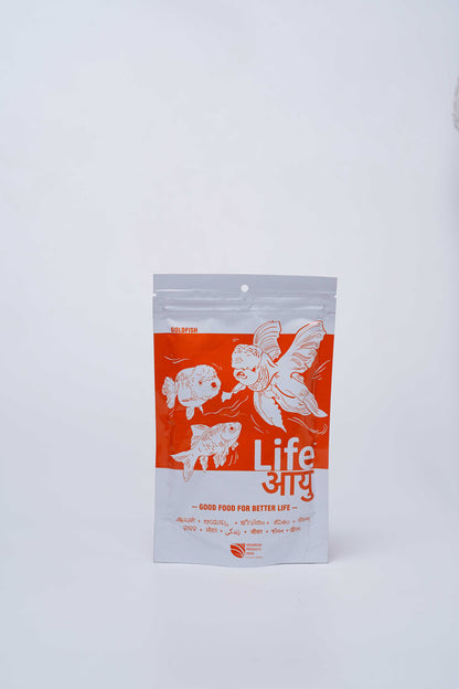 Life Aayu Goldfish Food 100g + Long Life Bottle FREE