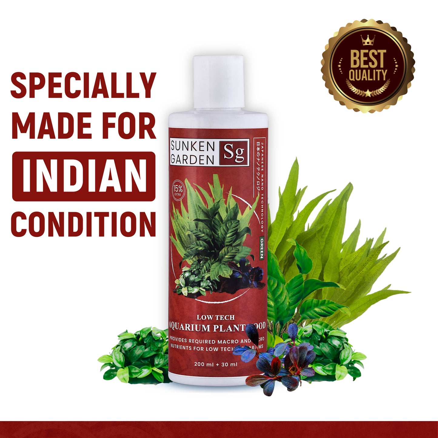 Sunken Garden Green – All-in-One Aquarium Plant Fertilizer | CO₂ & Non-CO₂ Compatible | Anti-Algae Formula