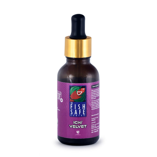 The Fish Safe Series ICH / Velvet Cure | White Spot + Velvet Disease Remedy | Stress-Free & Fast-Acting | 60 ml
