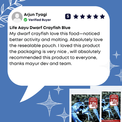My dwarf crayfish love this food, noticed better activity and molting. Absolutely love the resealable pouch. I loved this product the packaging is very nice , will absolutely recommended this product to everyone, thanks mayur dev and team.