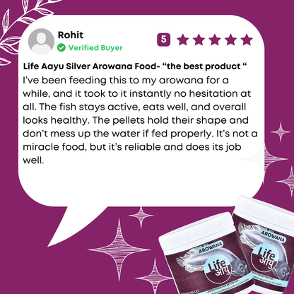 I’ve been feeding this to my arowana for a while, and it took to it instantly no hesitation at all. The fish stays active, eats well, and overall looks healthy. The pellets hold their shape and don’t mess up the water if fed properly. It’s not a miracle food, but it’s reliable and does its job well.
