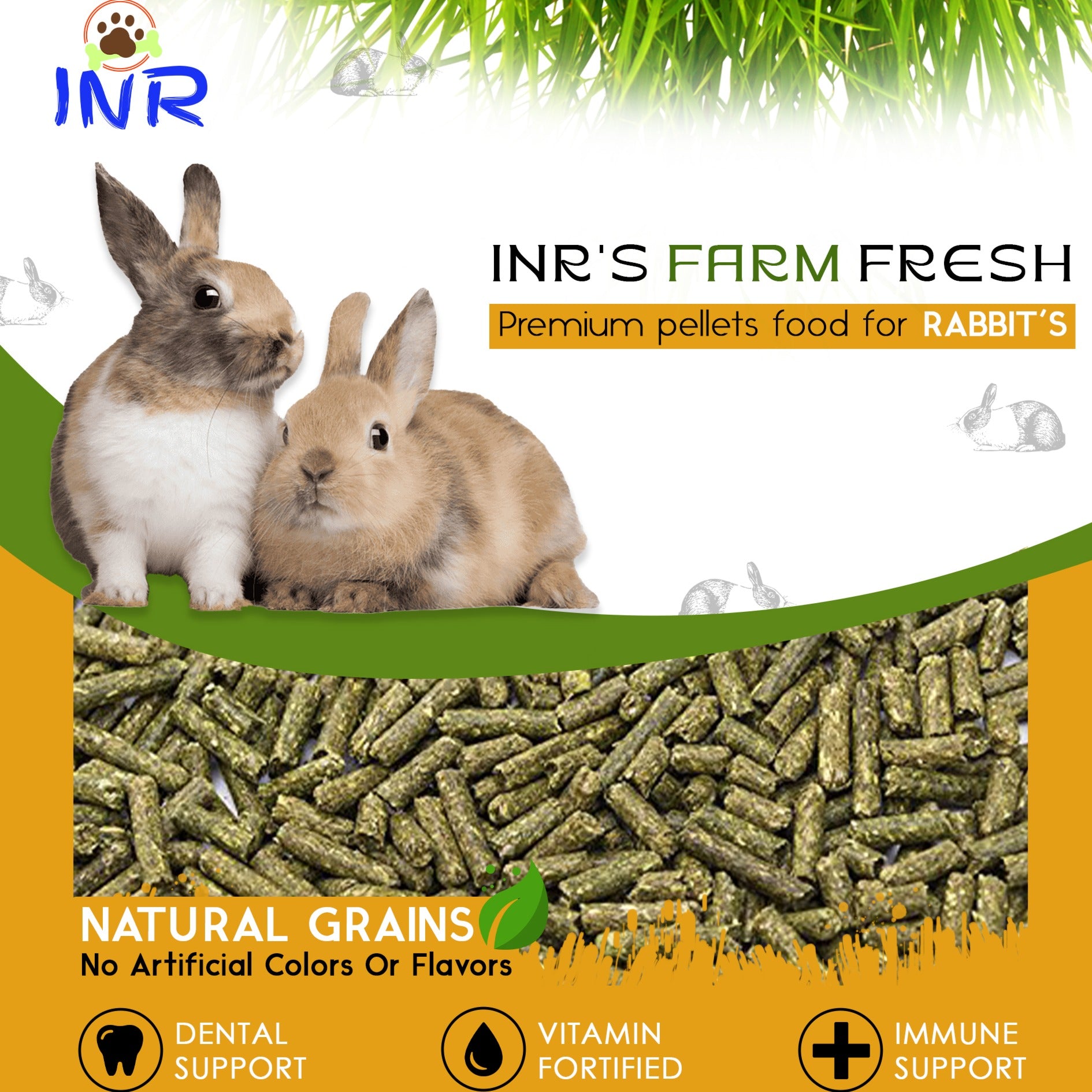 INR'S Farm Fresh Premium Rabbit Pellets Food – Aquarium Products India