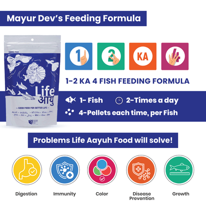 Life AAYU Neutral Fish Food – Ayurvedic Daily Diet for All Fish Sizes